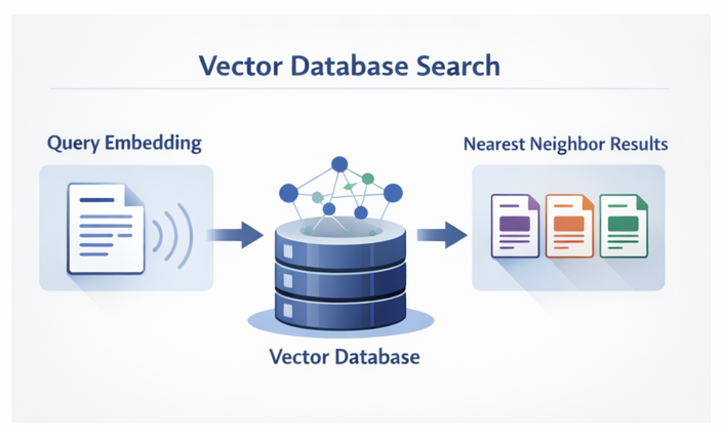 Vector Database Search: Query Embedding to Nearest Neighbor Results