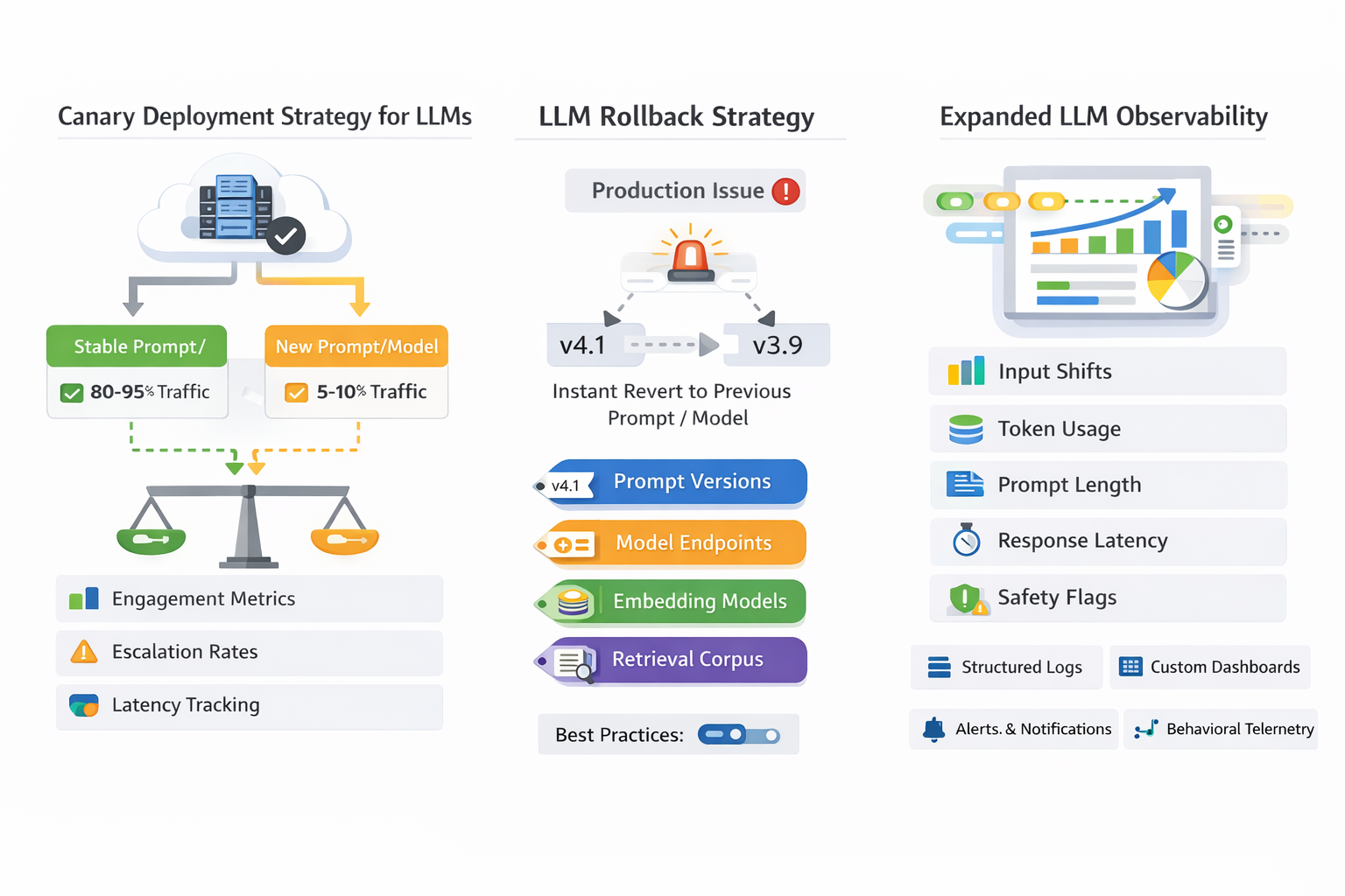 LLM CI/CD Strategies: Canary Deployment, Rollback, and Observability